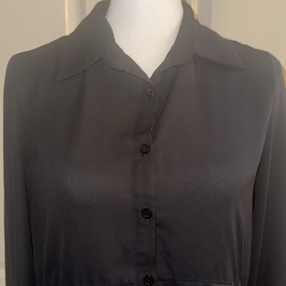 NORDSTROM RACK -  Black Button Down Top - Size Medium - Picture 2 of 11